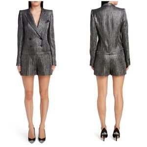 $1710 Isabel Marant Derron Double-breasted Lurex Playsuit Jumpsuit Romper Size 6